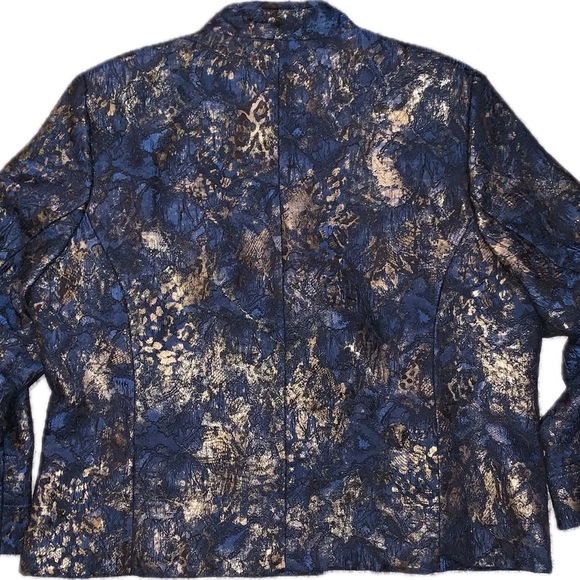 Erin London Blue and Gold Women's Jacket - Picture 12 of 12